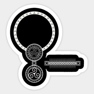 Pictish Mirror and Comb Sticker